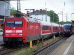 Br.101 008-1 mit dem Mnchen-Nrnberg-Express  Fresh  in Ingolstadt Hbf.
