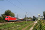 101 037-0 mit dem EC 7 (Hamburg Altona-Interlaken Ost) bei Friesenheim 24.8.19