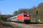 101 087-5 mit dem IC 2397 (Frankfurt(Main)Hbf-Stuttgart Hbf) in Maulbronn West 11.4.20