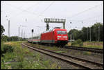 Am 14.7.2020 um 14.55 Uhr kam die DB 101038-0 mit dem Intercity nach Stuttgart durch den Bahnhof Hasbergen.