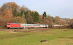 101 084 mit EC 219 Frankfurt-Graz am 21.11.2020 zwischen Reichenbach und Ebersbach. 