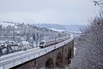 IC 2155 mit unbekannter 101 auf dem Beke-Viadukt (09.01.2021) 