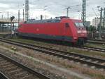 DB 101 118 im Ursprungslook abgestellt am 6.7.21 in Basel Badischer Bahnhof