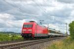 101 116-2 mit dem EC 6 (Interlaken Ost - Hamburg Altona) am 02.07.2020 nördlich von Hügelheim..