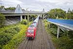 101 090-9 und 101 039-6 mit IC 2355 im Sandwich bei Dortmund-Scharnhorst (08.08.2021) 