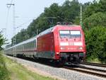 101 074 mit IC nach Berlin in Rheine=Bentlage, 18.06.2022