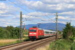 101 121-2 mit dem LPF 78758 (Basel Bad Bf - Frankfurt(Main)Hbf) bei Köndringen 10.6.22