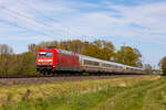 Eine der letzten IC 101 Leistungen von Sylt nach K�ln, gezogen von 101 030-5 bei Twistringen. 26.4.26