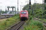 K�ln-West, 13.06.2026, 17:06 Uhr: 101 132-9 legt sich mit IC2012 in die Kurve; N�chster Halt ist K�ln Hbf.