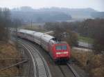 Die 101 074-3 fuhr am 31.Dezember 2007 mit dem IC 2069 von Karlsruhe Hbf nach Nrnberg Hbf. Hier bei Mgglingen. (Ich wnsche allen einen guten Rutsch ins neue Jahr)