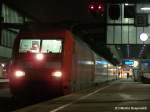 Die 101 130-3 stand am 27.Dezember 2007 mit dem Metropolitan im Bahnhof Stuttgart Hbf.