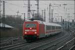 Der  Allguer  kommt;-) 101 111 bespannt am 05.01.08 den InterCity 2013  ALLGU , von Leipzig Hbf (ab 4:37 Uhr) nach Oberstdorf (an 18:02 Uhr). In Stuttgart wird der Zug an die Br 218 bergeben.