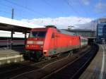Die 101 111 mit dem EC 114 Wrtersee am 06.02.2008 bei der Ausfahrt aus Mnchen Hbf.