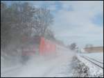 101 021-4 wirbelte am Morgen des 22.03.2008 eine Menge des frisch gefallenen Schnees auf als sie IC 2063 nach Nrnberg Hbf schob.
