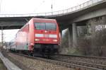 101 008-1 vor IC 2299 am 22.03.2008 zwischen Plochingen und Reichenbach.