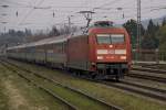 DB 101 109 mit Eurocity 62 auch dem Weg nach Muenchen Hbf.