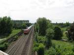 Ein IC2004 von Konstanz Hbf nach Emden Hbf.Dieser Zug wurde ber Biblis in richtung Frankfurt wegen Bauarbeiten umgeleitet.Am 25.05.08 bei der durchfahrt in Lampertheim.