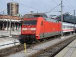 DB - E-Lok 101 030-5 bei der ankunft im Bahnhof Basel SBB am 15.03.2008