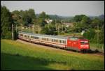 101 038 ist nach Karlsruhe Hbf unterwegs.