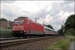 101 043 schleppt den InterCity 432  LUEXEMBOURG , von Norddeich-Mole nach Luxembourg, von der Kste ins Rheinland.