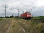 101 072-7 mit EC101 von Hamburg-Altona nach Chur mit +5.Dieser Zug wurde wegen Bauarbeiten ber Gro-Gerau umgeleitet.Am 18.07.08 bei der durchfahrt in Lampertheim.