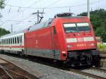 BR 101 031-3 zieht einen IC durch Sen in Richtung Ulm Hbf am 22.08.2008.