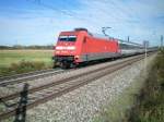 BR 101 062 - 8 zieht den EC 7 nach Chur.Hier kurz hinter Offenburg.07.10.08