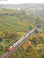101 030-5 mit dem EC102 (Chur-Kiel Hbf) in Istein 12.10.08