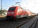 101 092-5 mit IC391 von Frankfurt(Main)Hbf nach Salzburg Hbf.Am 17.10.08 in Weinheim.