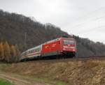 101 134 am 15.11.2008 kurz vor dem Bahnhof Freden(Leine)