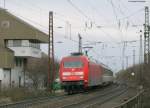 101 131-1 mit dem EC7 (Hamburg Altona-Chur(CH)) am Abzweig Leutersberg 22.12.08