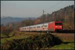 Dieses 101er-Sandwich war am 15.November 2008 auf der Fahrt nach Mnchen Hbf. Fhrende Lok war 101 129. Aufgenommen bei Kuchen.