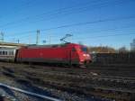 101 030-5 als Schublok am IC 2212 Koblenz Hbf - Ostseebad Binz bei der Einfahrt in Hamburg-Harburg am 2.01.09.