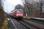 101 041-2 htte mal wieder ein bichen Pflege ntog. Das Schmuddelwetter der letzten Tage hat dem ueren heftig zugesetzt. Bei der Durchfahrt durch Isselhorst-Avenwedde am 01.02.2009.