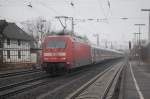Bild 600: 101 128 mit IC 2378 nach Hannover am 21.02.2009 bei der Ausfahrt aus Kreiensen