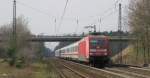 101 120-4 bei der Durchfahrt mit IC 2181 Westerland (Sylt) - Gttingen in Radbruch am 31.03.09.