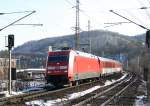 101 037-0 mit EC 176 nach Hamburg bei Niederwartha am 02.03.05