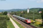 IC 2103 (Basel SBB-Nrnberg Hbf) mit Schublok 101 096-6 bei Denzlingen 7.8.09