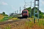 101 099 bei Starkow(Velgast) unterwegs nach Rostock am 15.07.09