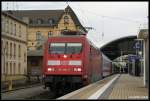 101 001 mit einem InterCity nach Leipzig am 07.10.09 in Halle Hbf.