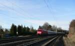 DB 101 025-5 mit dem IC 2355 von Dortmund Hbf nach Ostseebad Binz, bei Neudietendorf; 28.11.2009