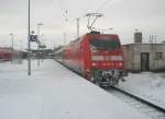 Hier 101 137-8 mit IC2150 von Stralsund Hbf.