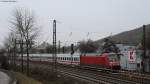 101 097-4 mit dem IC 119 (Mnster(Westf)Hbf-Innsbruck Hbf) bei Obertrkheim 23.1.10