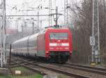 BR 101 am Schlu der Metropolitan-Wagenreihung auf dem Weg nach Berlin Sdkreuz aufgenommen am 06.04.2010