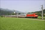 101 079 fhrt mit IC 719 von Salzburg nach Graz.
Kammern 11.6.2010