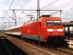 101 019-8 auf Bahnhof Bad Bentheim am 16-6-2001.