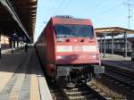 101 049 kam am 09.02.2011 mit IC 144 in Stendal an.