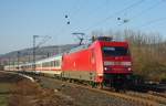 Dieser IC aus Bad Hersfeld kommend wurde am 29.01.2011 von 101 047-9 bespannt. Aufgenommen in Mecklar.