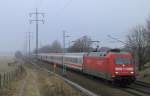 101 066-9 fuhr am 05.03.2011 den EC 173  Vindobona  von Hamburg-Altona nach Villach.