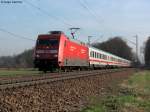 24.03.2011: 101 019-8 hat mit dem IC 2273 (Kassel-Karlsruhe) Ihr Ziel Karlsruhe Hbf fast erreicht.